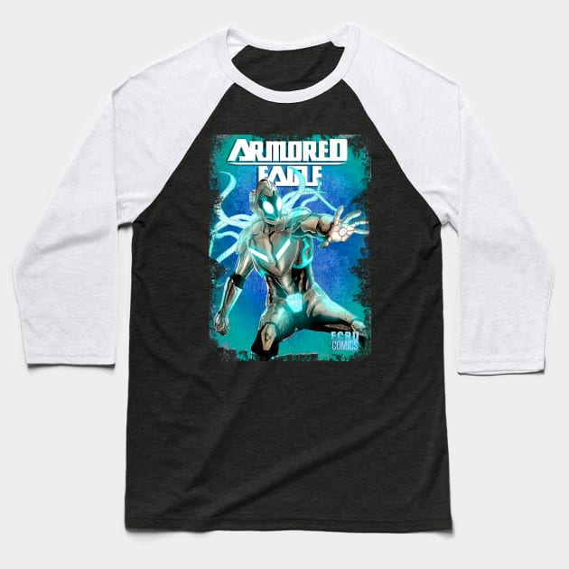 ARMORED EAGLE Baseball T-Shirt by carrillo_art_studios